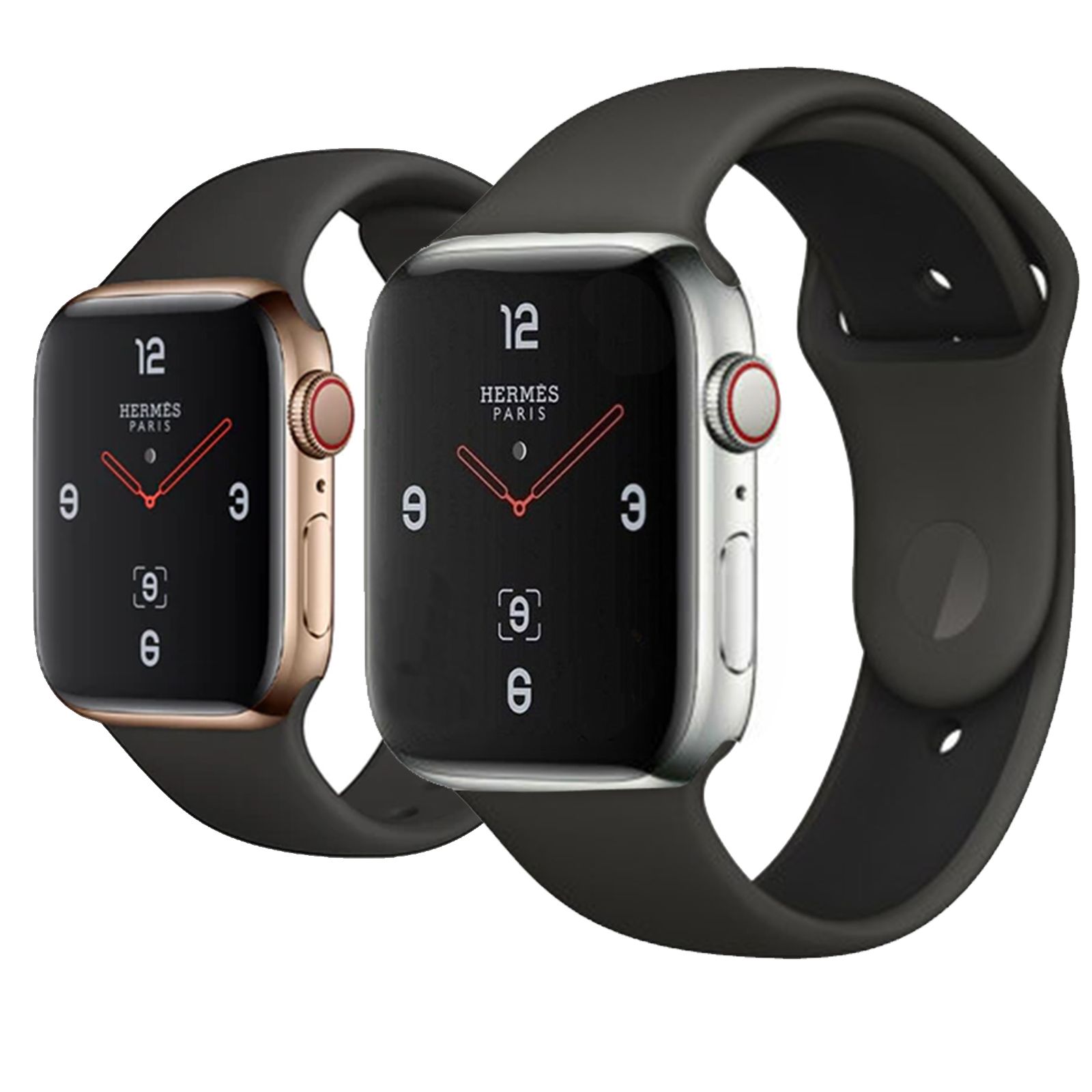 メンズ Apple Watch HERMES 純正レザーベルト 44mm ブラック 箱付